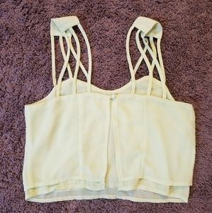 Lite Neon Yellow Strappy Crop Top